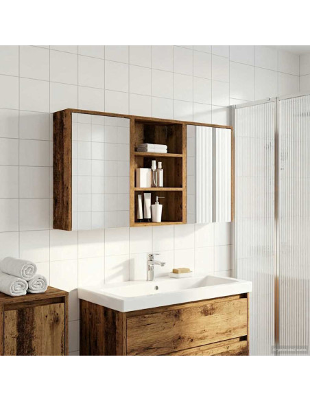 Set di Armadi da Bagno con lo scaffale 3 pcs 126 x 16 x 62.5 cm