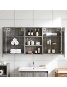 Set di Armadi da Bagno con lo scaffale 3 pcs 126 x 16 x 62.5 cm