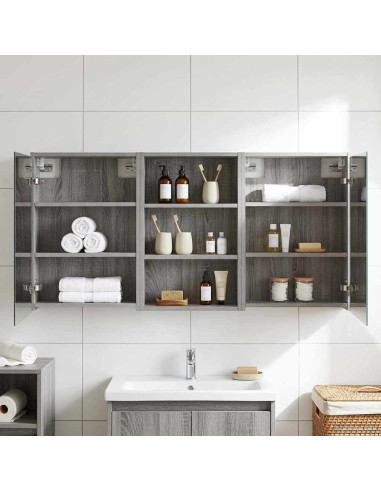 Set di Armadi da Bagno con lo scaffale 3 pcs 126 x 16 x 62.5 cm