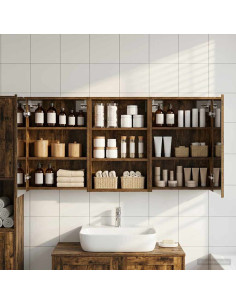 Set di Armadi da Bagno con lo scaffale 3 pcs 126 x 16 x 62.5 cm