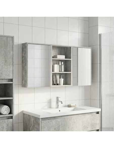 Set di Armadi da Bagno con lo scaffale 3 pcs 126 x 16 x 62.5 cm