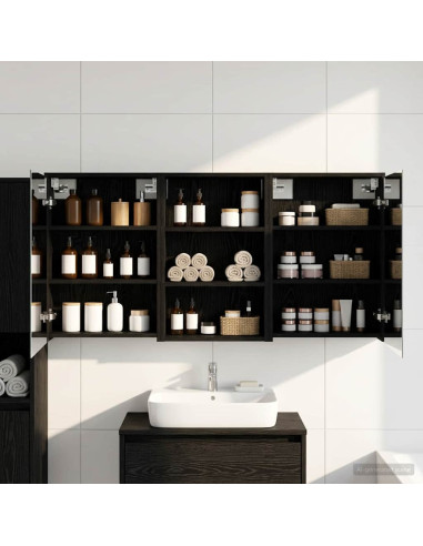 Set di Armadi da Bagno con lo scaffale 3 pcs 126 x 16 x 62.5 cm