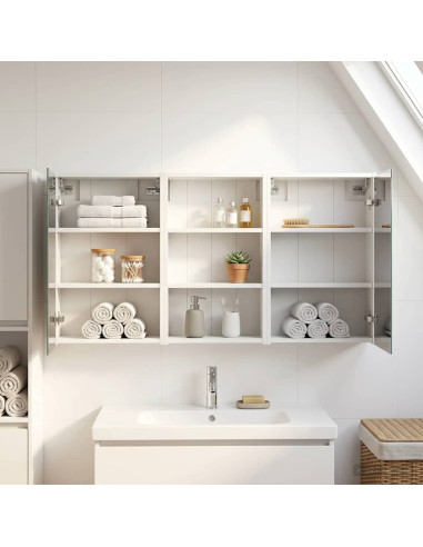 Set di Armadi da Bagno con lo scaffale 3 pcs 126 x 16 x 62.5 cm