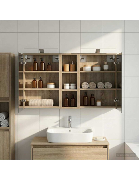 Set di Armadi da Bagno 3 pcs 106 x 16 x 62,5 cm