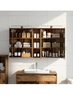 Set di Armadi da Bagno con lo scaffale 3 pcs 120 x 14,5 x 70 cm