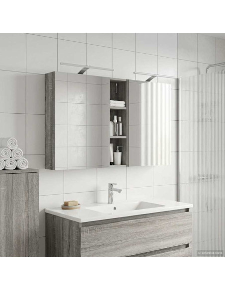 Set di Armadi da Bagno con lo scaffale 3 pcs 120 x 14,5 x 70 cm