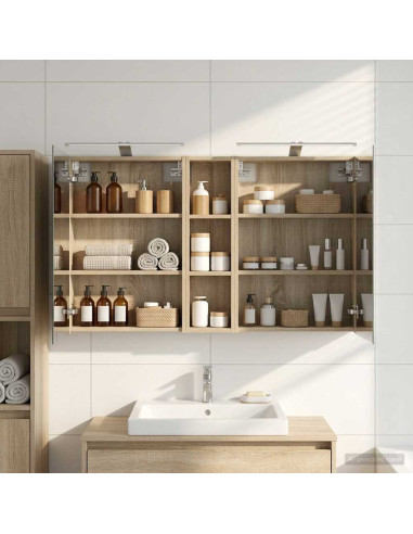 Set di Armadi da Bagno con lo scaffale 3 pcs 120 x 14,5 x 70 cm