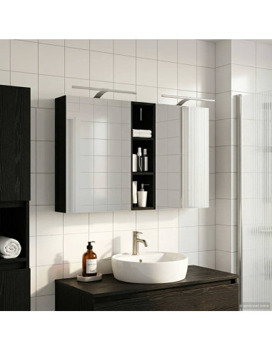 Set di Armadi da Bagno con lo scaffale 3 pcs 120 x 14,5 x 70 cm