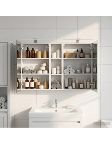 Set di Armadi da Bagno con lo scaffale 3 pcs 120 x 14,5 x 70 cm