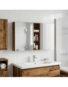 Set di Armadi da Bagno con lo scaffale 3 pcs 120 x 14,5 x 70 cm