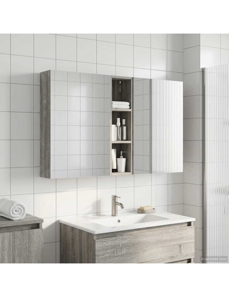 Set di Armadi da Bagno con lo scaffale 3 pcs 120 x 14,5 x 70 cm