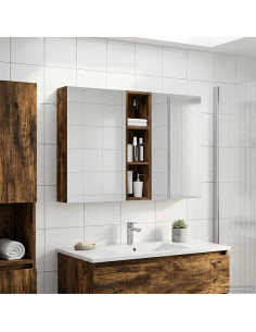 Set di Armadi da Bagno con lo scaffale 3 pcs 120 x 14,5 x 70 cm