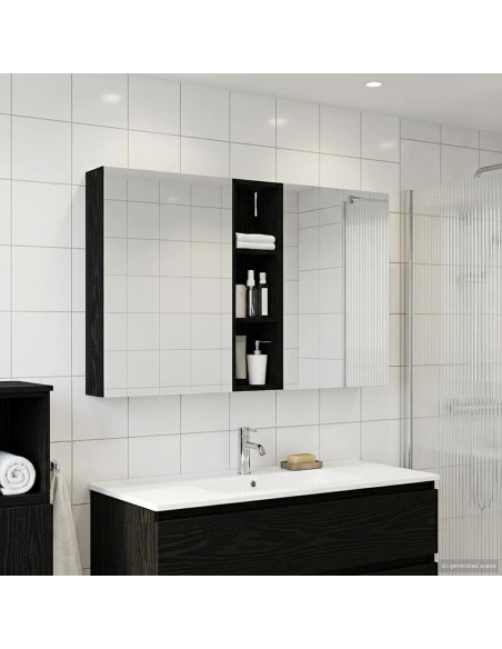 Set di Armadi da Bagno con lo scaffale 3 pcs 120 x 14,5 x 70 cm