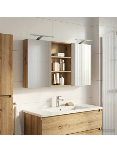 Set di Armadi da Bagno con porta 3 pcs 120 x 10,5 x 60,5 cm