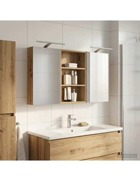 Set di Armadi da Bagno con porta 3 pcs 120 x 10,5 x 60,5 cm