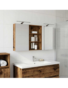 Set di Armadi da Bagno con porta 3 pcs 120 x 10,5 x 60,5 cm