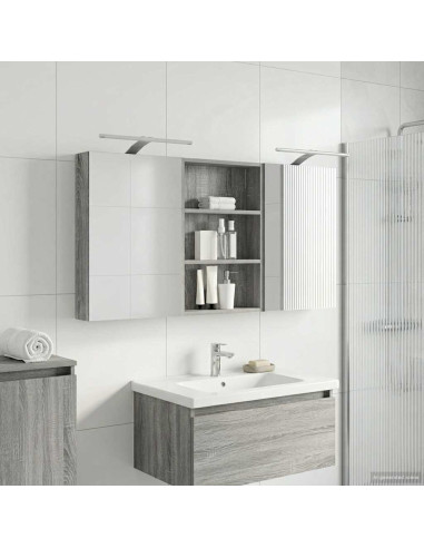 Set di Armadi da Bagno con porta 3 pcs 120 x 10,5 x 60,5 cm