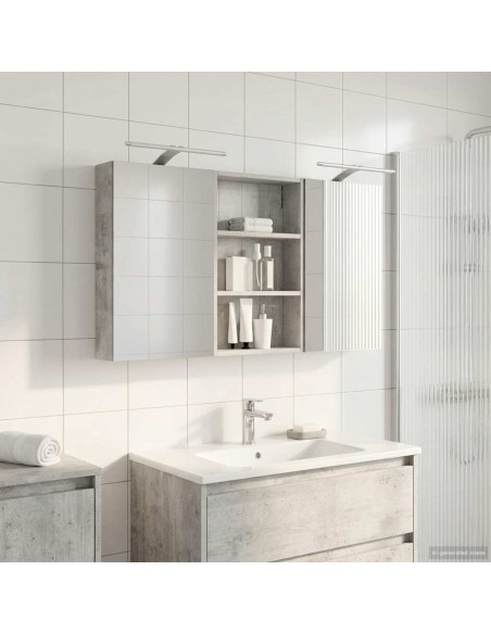 Set di Armadi da Bagno con porta 3 pcs 120 x 10,5 x 60,5 cm