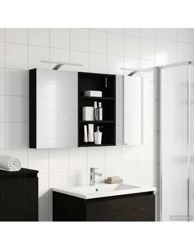 Set di Armadi da Bagno con porta 3 pcs 120 x 10,5 x 60,5 cm