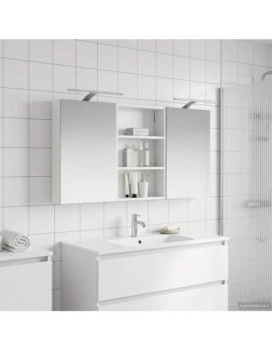 Set di Armadi da Bagno con porta 3 pcs 120 x 10,5 x 60,5 cm