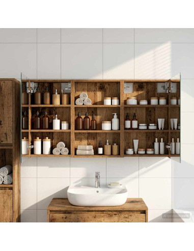 Set di Armadi da Bagno con porta 3 pcs 120 x 10,5 x 60,5 cm