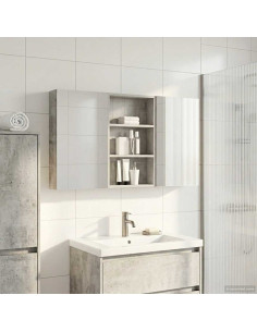 Set di Armadi da Bagno con porta 3 pcs 120 x 10,5 x 60,5 cm