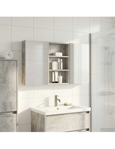Set di Armadi da Bagno con porta 3 pcs 120 x 10,5 x 60,5 cm