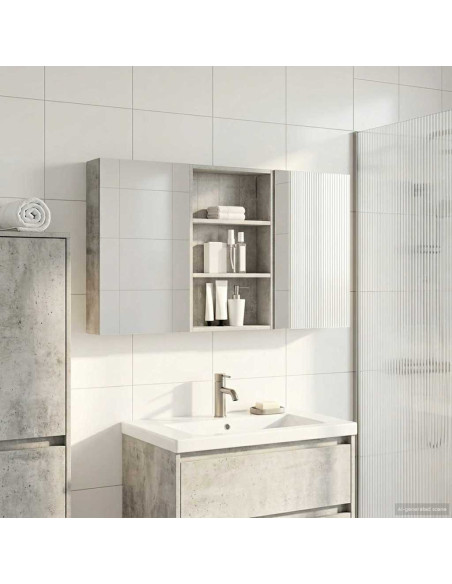 Set di Armadi da Bagno con porta 3 pcs 120 x 10,5 x 60,5 cm