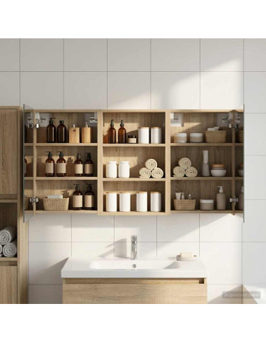 Set di Armadi da Bagno con porta 3 pcs 120 x 10,5 x 60,5 cm