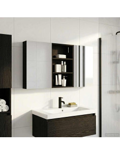 Set di Armadi da Bagno con porta 3 pcs 120 x 10,5 x 60,5 cm