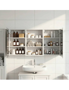 Set di Armadi da Bagno con porta 3 pcs 120 x 10,5 x 60,5 cm