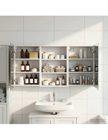 Set di Armadi da Bagno con porta 3 pcs 120 x 10,5 x 60,5 cm