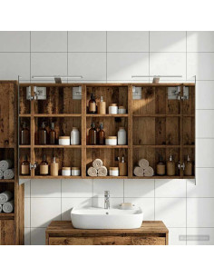 Set di Armadi da Bagno con porta 3 pcs 110 x 10,5 x 60,5 cm