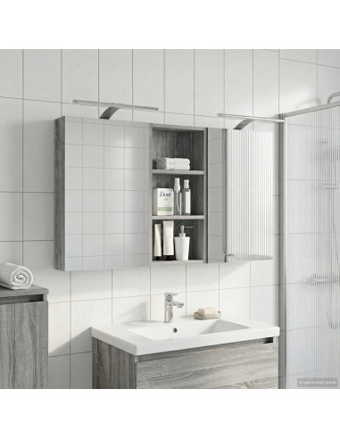 Set di Armadi da Bagno con porta 3 pcs 110 x 10,5 x 60,5 cm