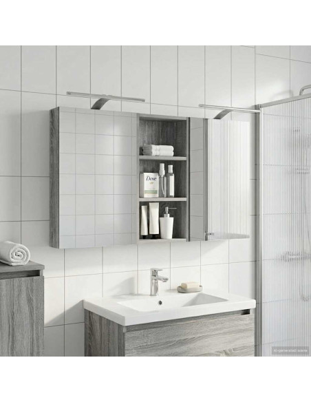 Set di Armadi da Bagno con porta 3 pcs 110 x 10,5 x 60,5 cm