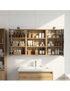 Set di Armadi da Bagno con lo scaffale 3 pcs 100 x 10,5 x 50 cm