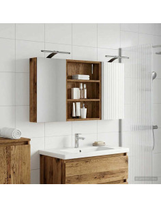 Set di Armadi da Bagno con lo scaffale 3 pcs 100 x 10,5 x 50 cm