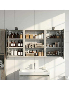 Set di Armadi da Bagno con lo scaffale 3 pcs 100 x 10,5 x 50 cm