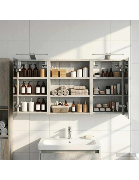 Set di Armadi da Bagno con lo scaffale 3 pcs 100 x 10,5 x 50 cm