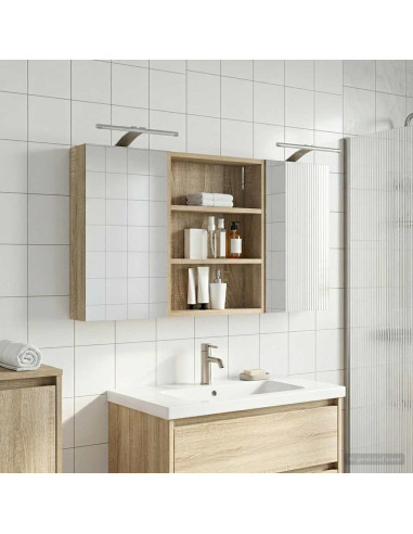 Set di Armadi da Bagno con lo scaffale 3 pcs 100 x 10,5 x 50 cm