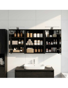 Set di Armadi da Bagno con lo scaffale 3 pcs 100 x 10,5 x 50 cm