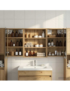 Set di Armadi da Bagno con lo scaffale 3 pcs 100 x 10,5 x 50 cm