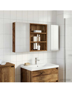 Set di Armadi da Bagno con lo scaffale 3 pcs 100 x 10,5 x 50 cm