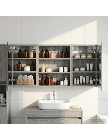 Set di Armadi da Bagno con lo scaffale 3 pcs 100 x 10,5 x 50 cm