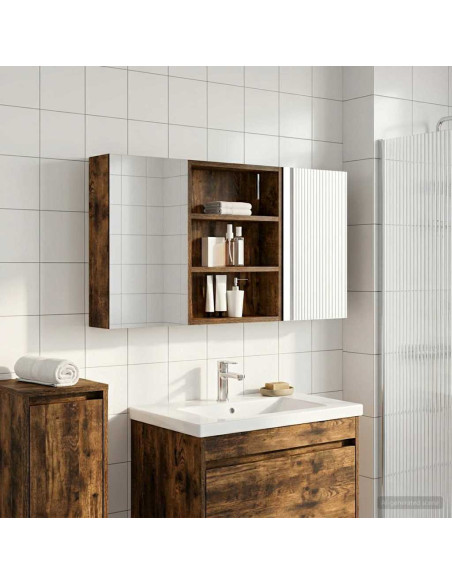 Set di Armadi da Bagno con lo scaffale 3 pcs 100 x 10,5 x 50 cm