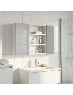 Set di Armadi da Bagno con lo scaffale 3 pcs 100 x 10,5 x 50 cm