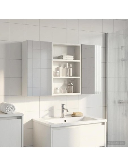 Set di Armadi da Bagno con lo scaffale 3 pcs 100 x 10,5 x 50 cm