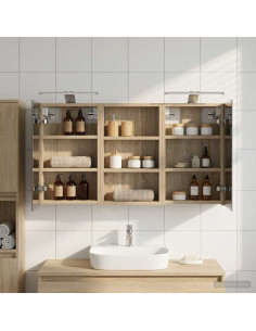 Set di Armadi da Bagno con lo scaffale 3 pcs 90 x 10,5 x 50 cm