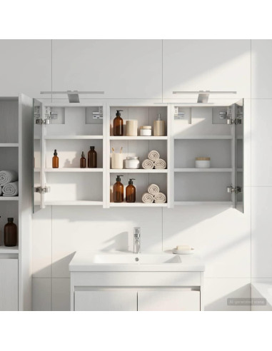 Set di Armadi da Bagno con lo scaffale 3 pcs 90 x 10,5 x 50 cm