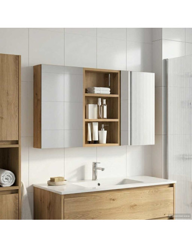 Set di Armadi da Bagno con lo scaffale 3 pcs 90 x 10,5 x 50 cm